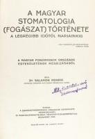 Salamon Henrik, Dr. : A magyar stomatologia (fogászat) története.