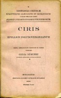 Némethy Geyza :  Ciris Epyllion Pseudovergilianum