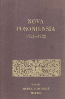 Nova Posoniensia 1721-1722.