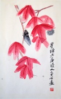 QI BAISHI (Chi Pai Shih) : (Fly on a Maple Tree Branch.)