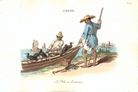 141.     Unknown engraver : Chine. La péche  au cormoran. (The Cormorant Fishing).