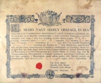 Erdélyi fazekas mesteri céhlevél, Kolozsvár, 1830.
