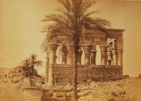 019.     BEATO, ANTONIO : [Ruins of the second court at the back of the Palace/Temple of Ramses III at Medinet-Habu, Thebes], cca. 1870.