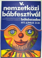Kállai [Sándor ?] (graf.) : V. Nemzetközi Bábfesztivál; Békéscsaba, 1977.