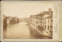 229.     BATTINI & BONALDI : Canale Grande verso Rialto [The Grand Canal and the Rialto in the background in Venice], cca. 1885.