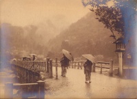 243.     UNKNOWN - ISMERETLEN : [Rainy Day - Japanese genre], cca. 1930.