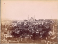 285.     SEBAH, (J. PASCAL) & JOAILLER, (POLICARPE) : Mosquée … [unreadable] … ymanie et maisons turques. [Sultan Ahmed Mosque (Blue Mosque) with Istanbul skyline], cca. 1880.