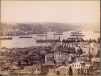 294.     SEBAH, (J. PASCAL) & JOAILLER, (POLICARPE) : Vue panoramique et corne d'or. [Istanbul View of the Golden Horn bay], cca. 1880.