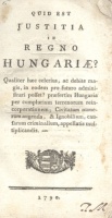 [Noszlopy Zsigmond] : Quid est justitia in regno Hungariae?