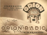 Orion Radio, 41-es árjegyzék