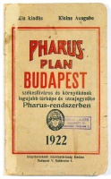 Budapest székes főváros és környékének térképe és utcajegyzéke Pharus rendszerében, 1922.  (1:15.000)