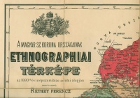 Réthey Ferencz - Kogutowicz Manó : A magyar sz. korona országainak ethnographiai térképe - Az 1880-ik évi népszámlálás adatai alapján