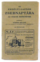 Török Bálint (szerk.) : Az erdélyi gazdák zsebnaptára az 1932-ik szökőévre