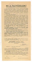 Magyar Fajvédők Országos Szövetsége csatlakozási felhívása, csatlakozási űrlap. (1939)