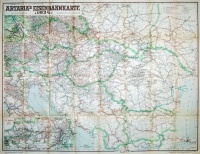 206. Artaria’s Eisenbahnkarte vom Südöstlichen Mitteleuropa. [Délkelet-Közép-Európa vasúti térképe]<br><br>[Southeast Central Europe railway folding map] : 