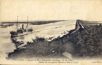 319.  Port-Said. Steamer of the „Messageries Maritimes” in the canal - Bateau des Messageries Maritimes dans le canal. [képeslap]<br><br>[postcard] : 