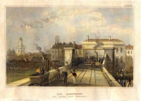 352. Die Eisenbahn von London nach Greenwich. [kézzel színezett acélmetszet]<br><br>[London-Greenwich railway]. [hand-coloured steel engraving]  : 
