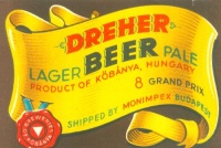 Dreher Lager Beer Pale - Product of Kőbánya  (Sörös címke)