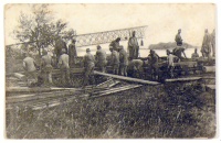 I. világháború, a Száva híd újjáépítése. (1914)